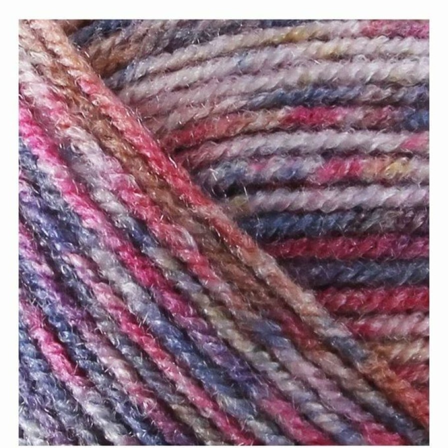 Acrylic Yarn * | Outlet James C Brett Denim Raspberry Mix Stonewash Dk Yarn 100G