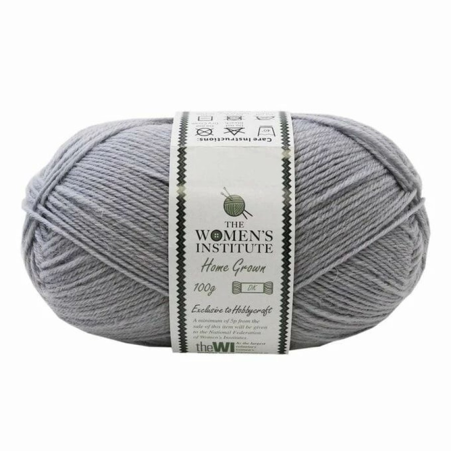 Wool * | Best Deal The Wi Women'S Institute Grey Home Grown Dk Yarn 100G (435)