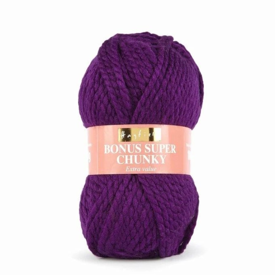 Acrylic Yarn * | Best Sale Hayfield Purple Bonus Super Chunky Yarn 100G (840)