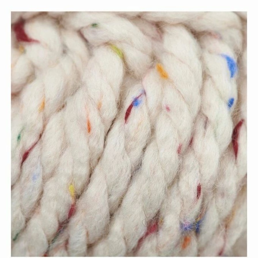 Acrylic Yarn * | Buy Knitcraft Cream Fleck Hug It Out Yarn 200G