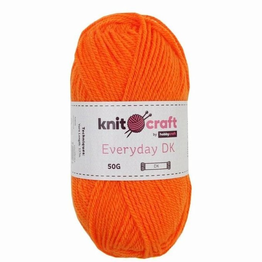 Acrylic Yarn * | Discount Knitcraft Orange Everyday Dk Yarn 50G