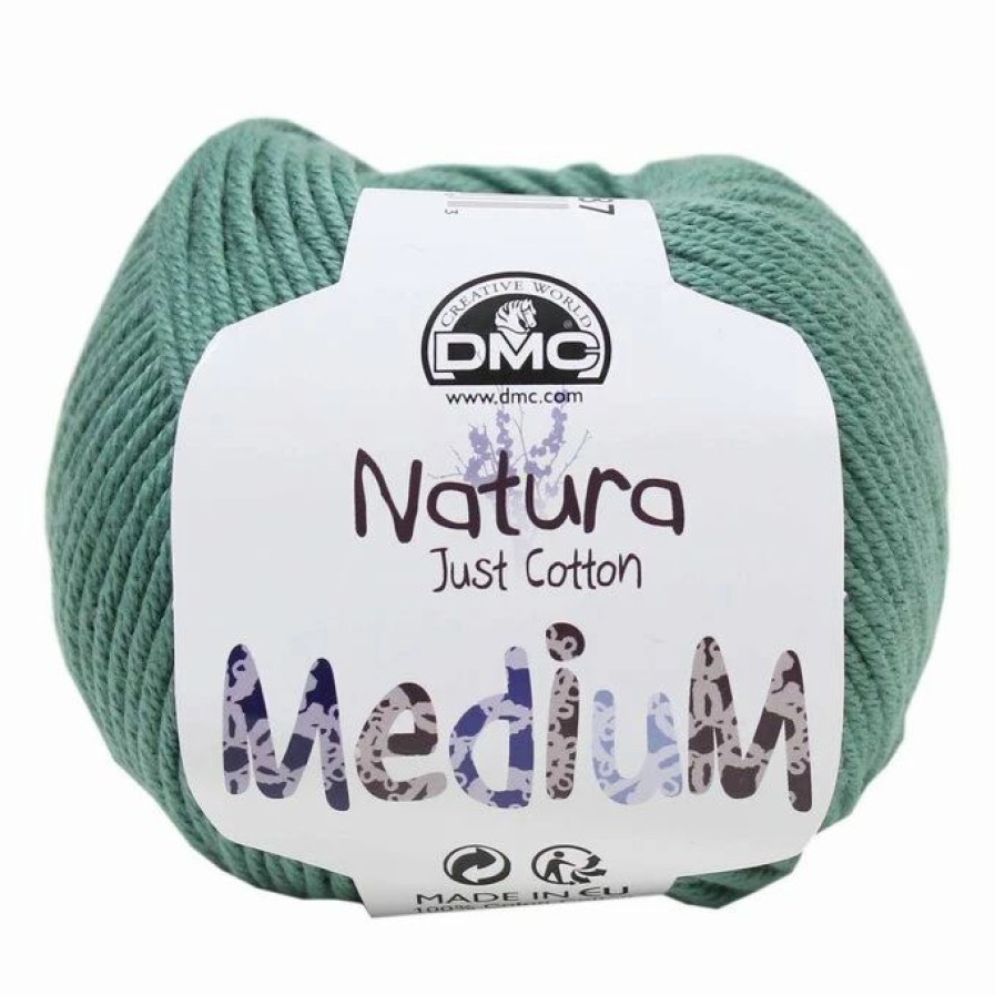 Cotton Yarn * | Best Deal Dmc 87 Jade Green Natura Medium Crochet Yarn 50G