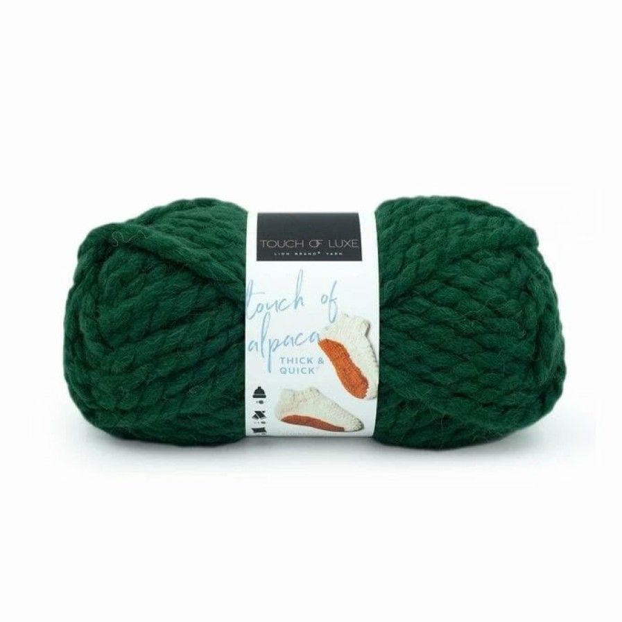 Acrylic Yarn * | Flash Sale Lion Brand Evergreen Touch Of Alpaca Thick & Quick 100G