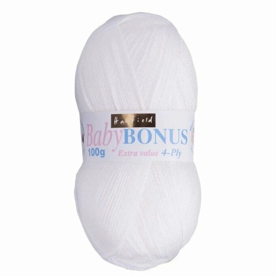 Acrylic Yarn * | Wholesale Hayfield White Baby Bonus 4 Ply Yarn 100G (856)