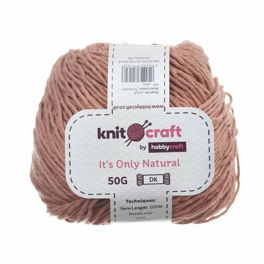 Cotton Yarn * | Top 10 Knitcraft Terracotta It'S Only Natural Light Dk Yarn 50G