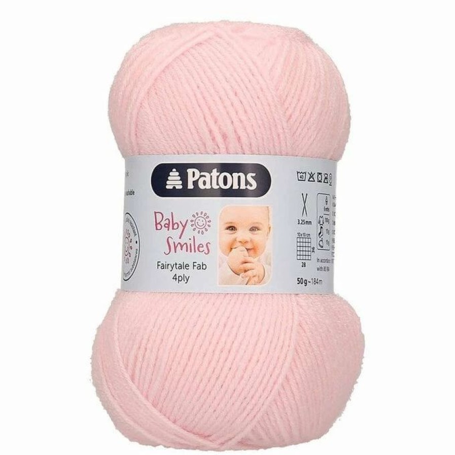 Acrylic Yarn * | Promo Patons Pale Pink Fairytale Fab 4 Ply Yarn 50G