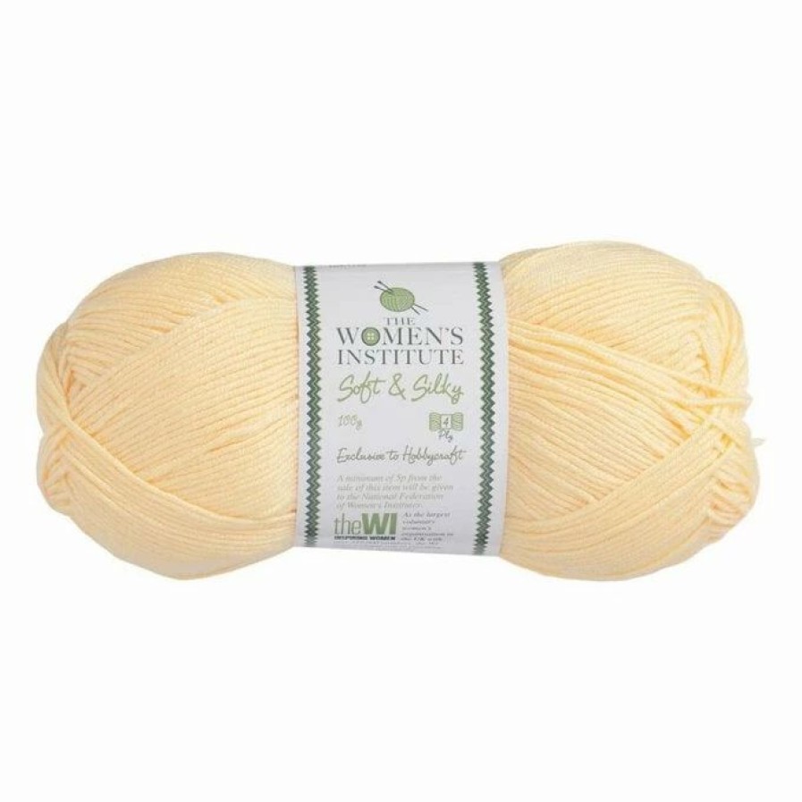 Acrylic Yarn * | Cheapest The Wi Women'S Institute Yellow Soft And Silky 4 Ply Yarn 100G