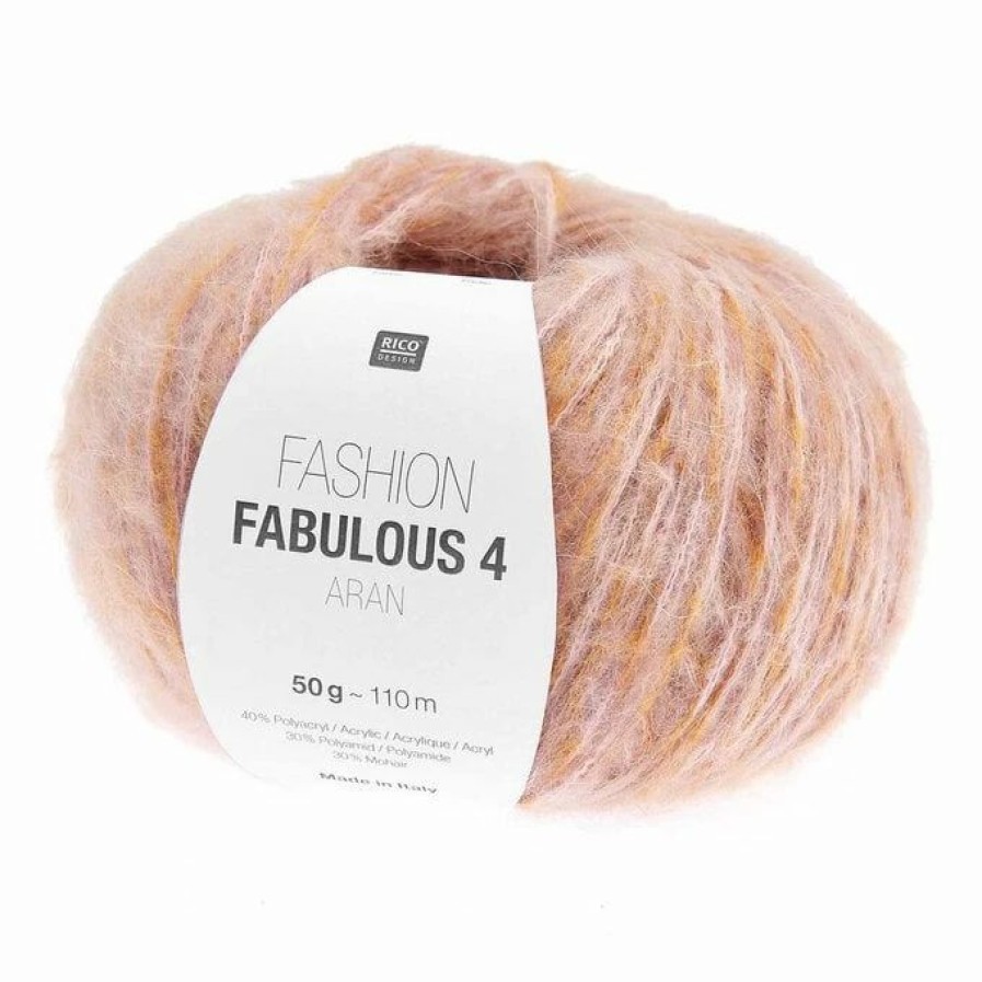 Acrylic Yarn * | Deals Rico Design Rico Pastel Fashion Fabulous 4 Aran Yarn 50G