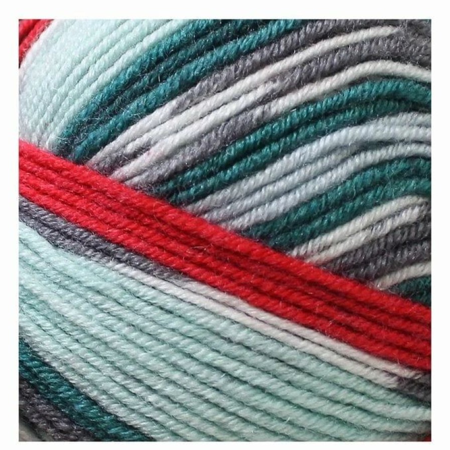 Acrylic Yarn * | Promo James C Brett Aqua Red Fairground Dk Yarn 100G