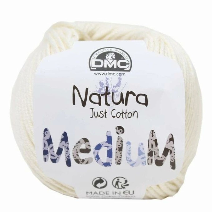 Cotton Yarn * | New Dmc 03 Natural Natura Medium Crochet Yarn 50G