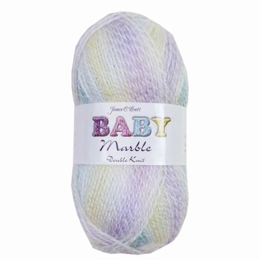 Acrylic Yarn * | Best Reviews Of James C Brett Aqua Lemon Lilac Mint Baby Marble Dk Yarn 100G