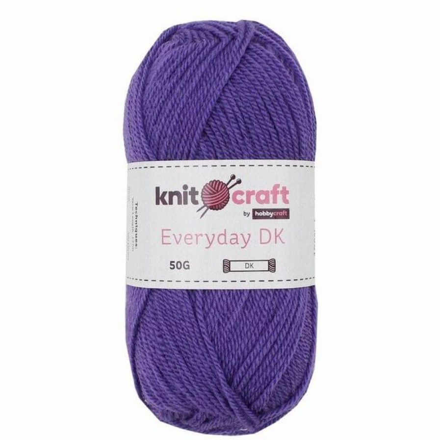 Acrylic Yarn * | Discount Knitcraft Purple Everyday Dk Yarn 50G