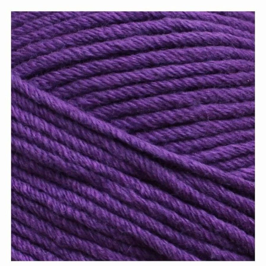 Cotton Yarn * | Top 10 Knitcraft Purple Cotton Blend Plain Dk Yarn 100G