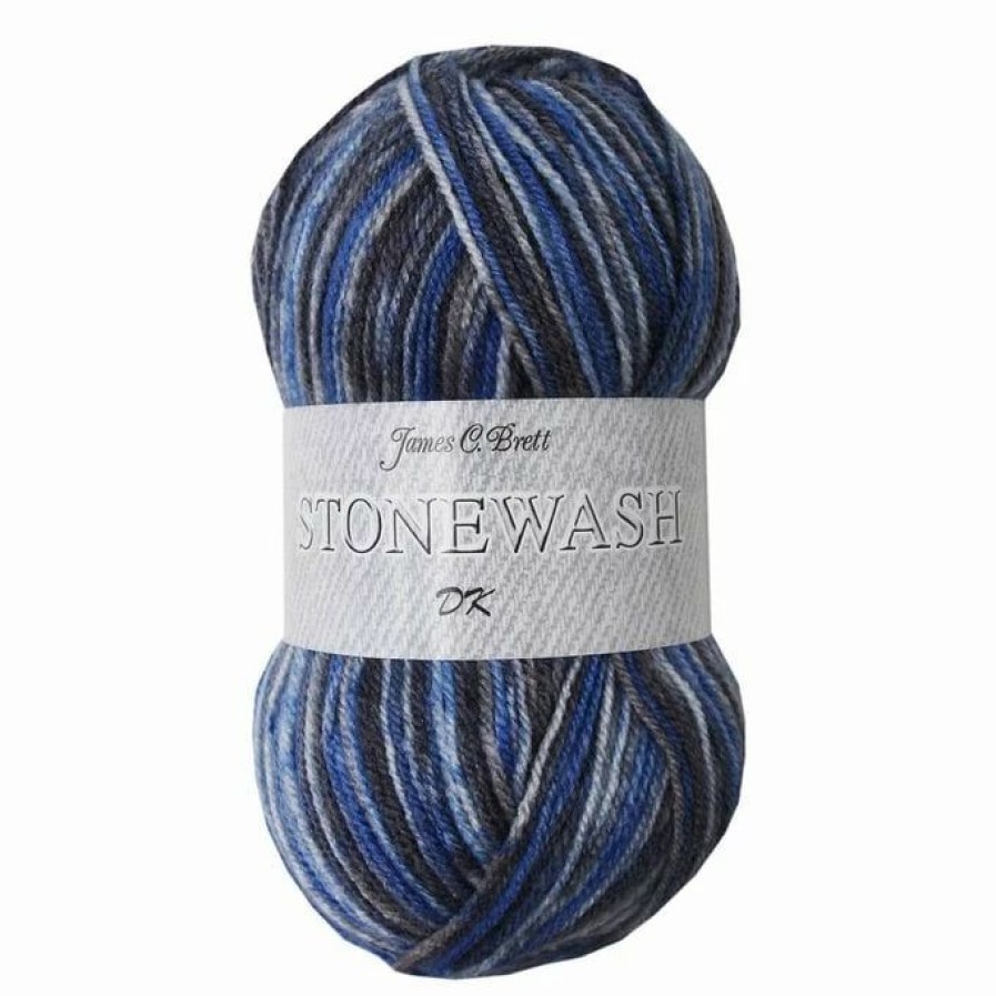 Acrylic Yarn * | Hot Sale James C Brett Blue Mix Stonewash Dk Yarn 100G