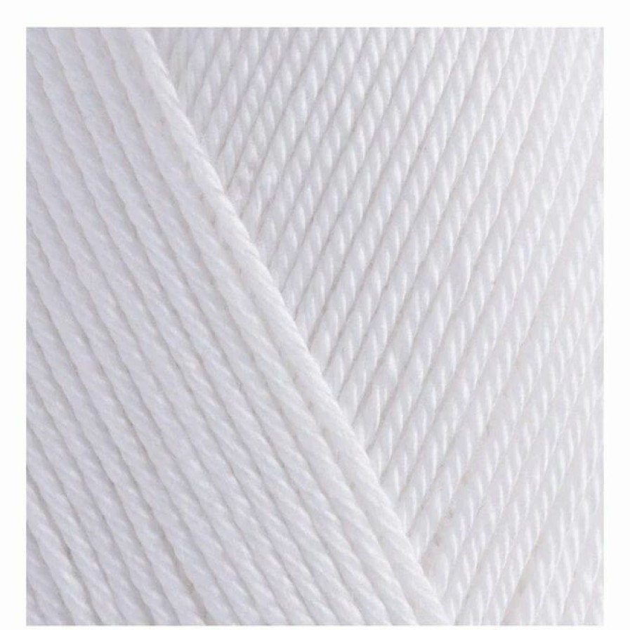 Cotton Yarn * | Wholesale Patons White 100% Cotton Dk Yarn 100G