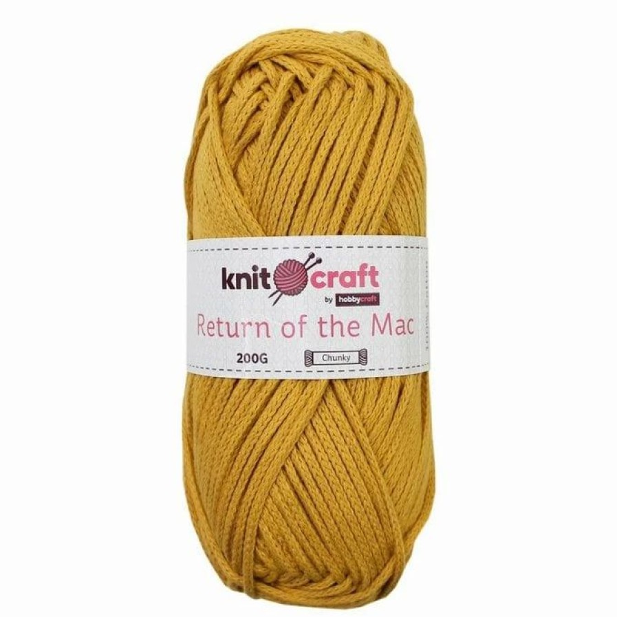 Chunky Yarn * | Discount Knitcraft Mustard Return Of The Mac Yarn 200G