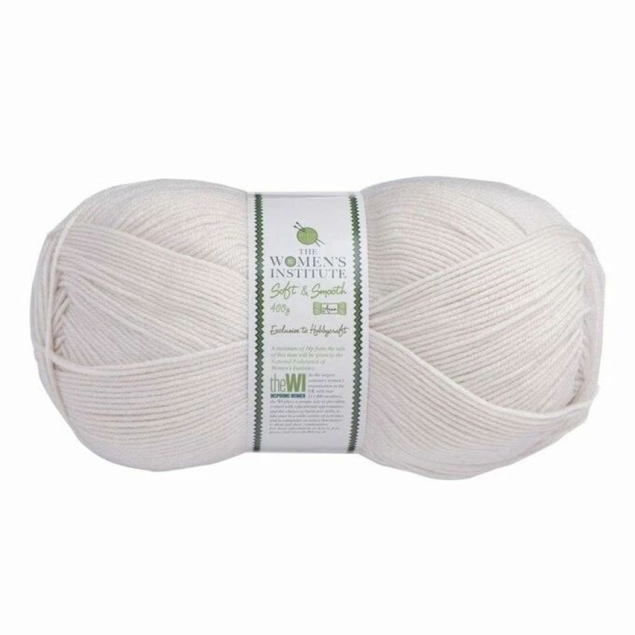 Acrylic Yarn * | Hot Sale The Wi Women'S Institute Cream Soft And Smooth Aran Yarn 400G