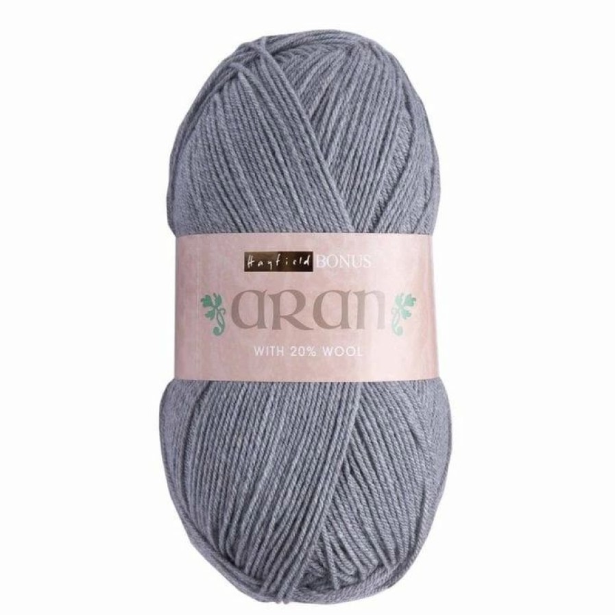 Acrylic Yarn * | Best Pirce Hayfield Celtic Grey Bonus Aran With Wool 400G (997)