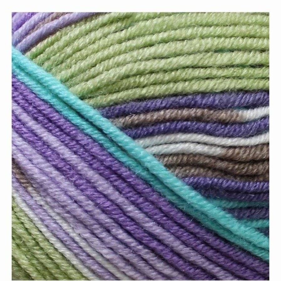 Acrylic Yarn * | Best Deal James C Brett Purple Lime Fairground Dk Yarn 100G