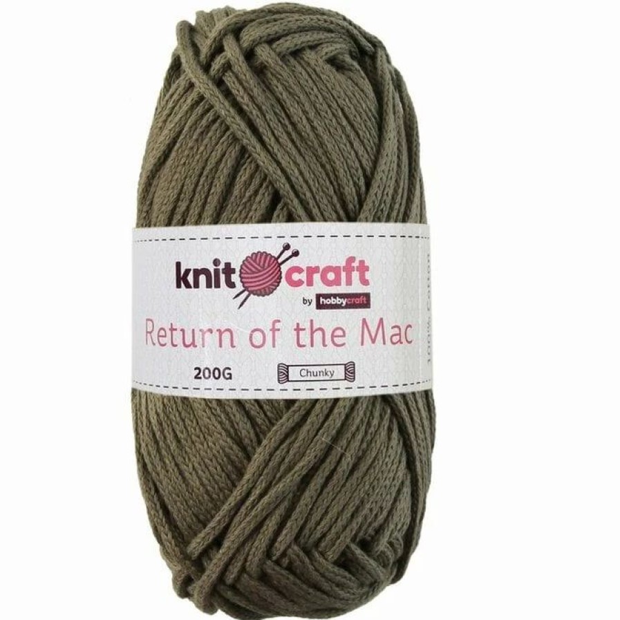 Chunky Yarn * | Best Pirce Knitcraft Khaki Return Of The Mac Yarn 200G