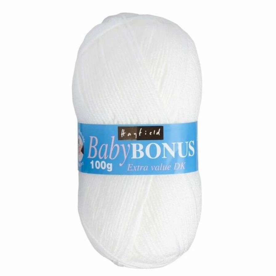 Acrylic Yarn * | Deals Hayfield White Baby Bonus Dk Yarn 100G (856)