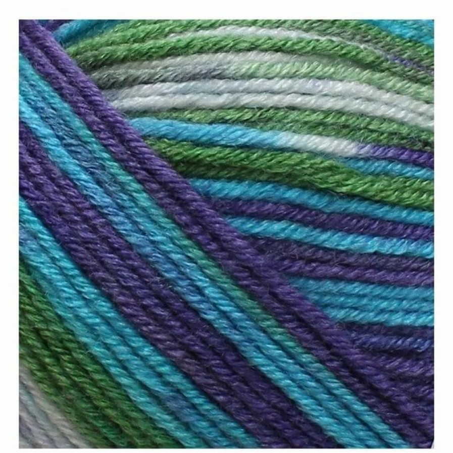 Acrylic Yarn * | Promo The Wi Women'S Institute Purple Blue Mix Soft And Silky 4 Ply Yarn 100G