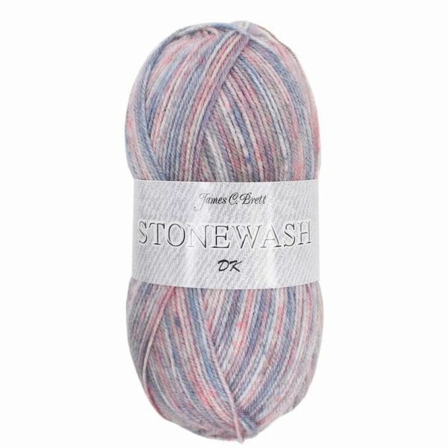 Acrylic Yarn * | Outlet James C Brett Light Denim And Pink Stonewash Dk Yarn 100G