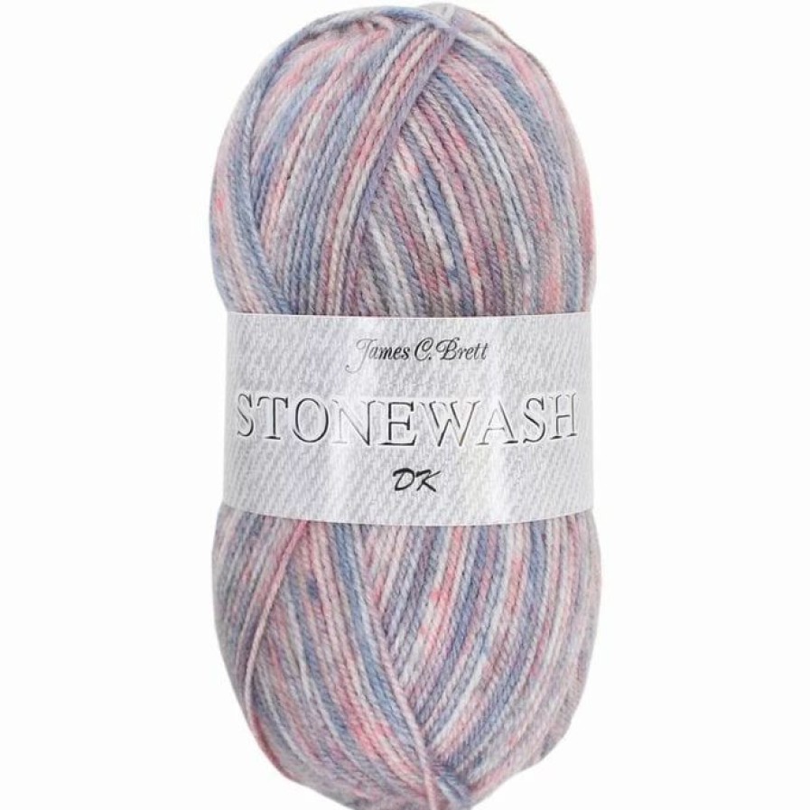 Acrylic Yarn * | Outlet James C Brett Light Denim And Pink Stonewash Dk Yarn 100G