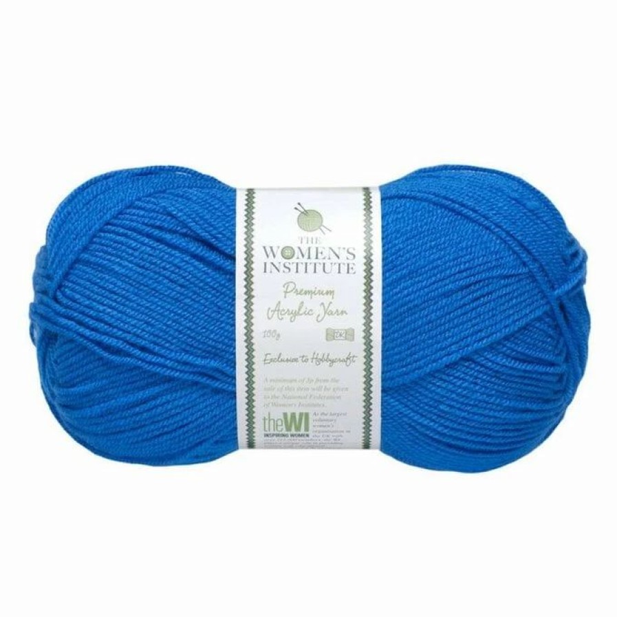 Acrylic Yarn * | Promo The Wi Women'S Institute Blue Premium Acrylic Yarn 100G