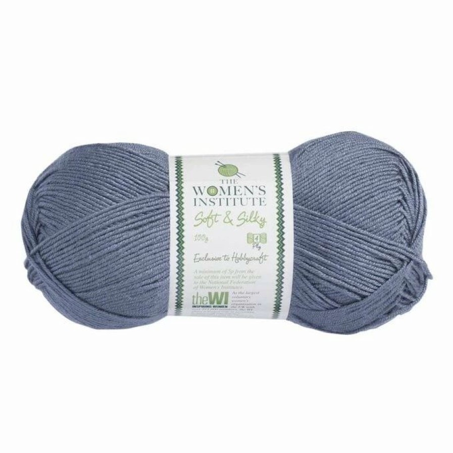 Acrylic Yarn * | Brand New The Wi Women'S Institute Slate Soft And Silky 4 Ply Yarn 100G