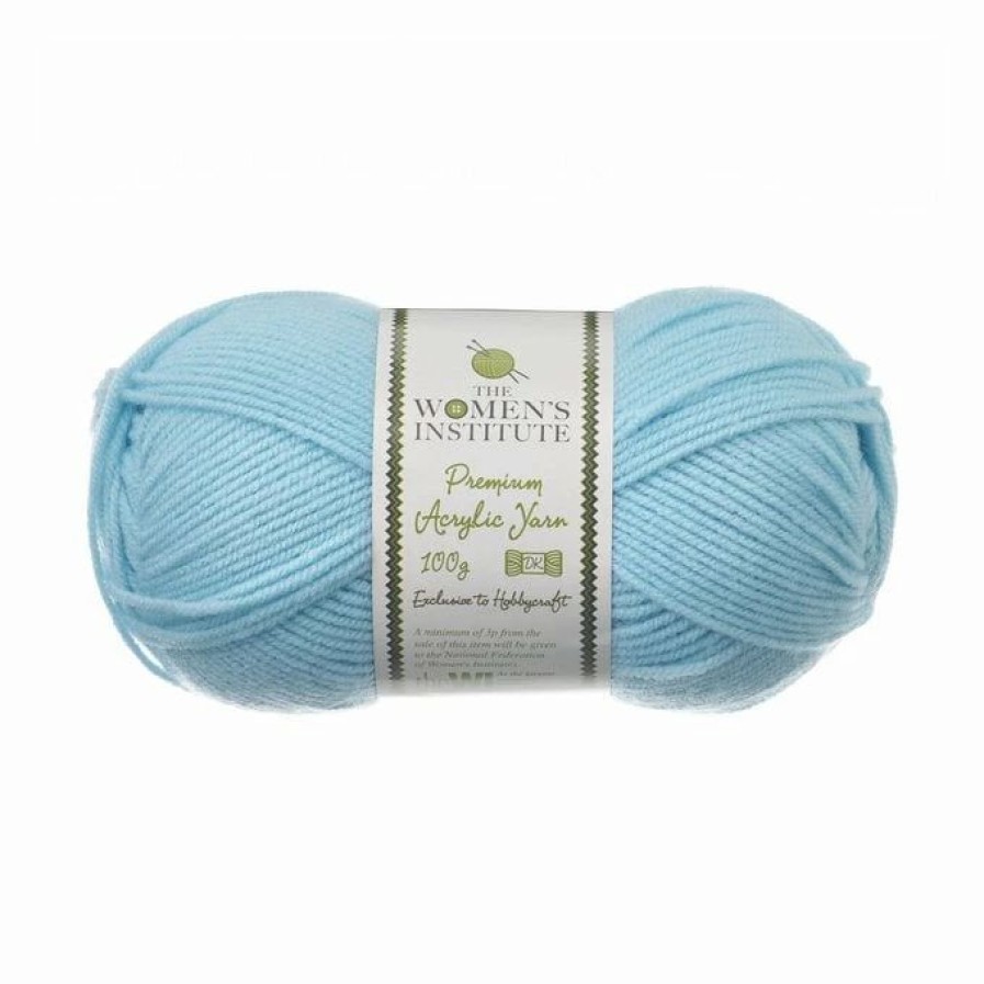 Acrylic Yarn * | Brand New The Wi Women'S Institute Soft Blue Premium Acrylic Yarn 100G