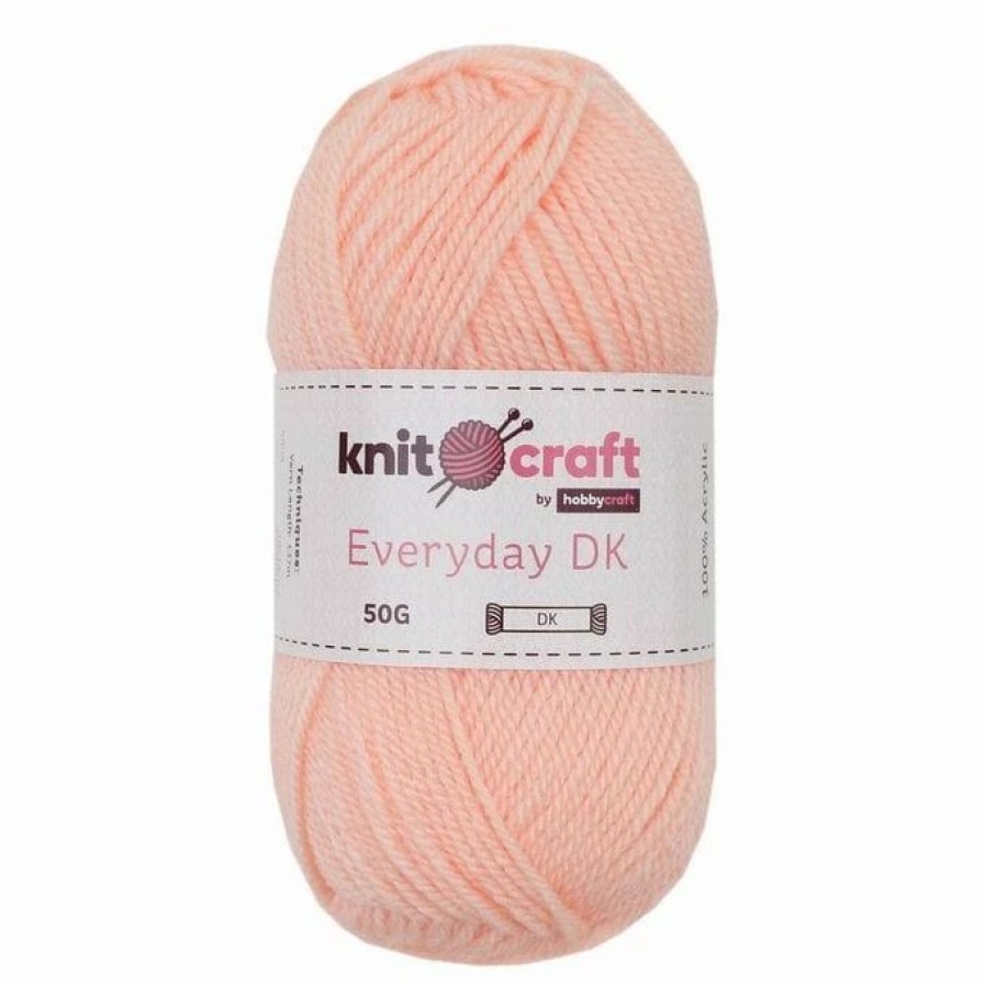 Acrylic Yarn * | New Knitcraft Peach Everyday Dk Yarn 50G