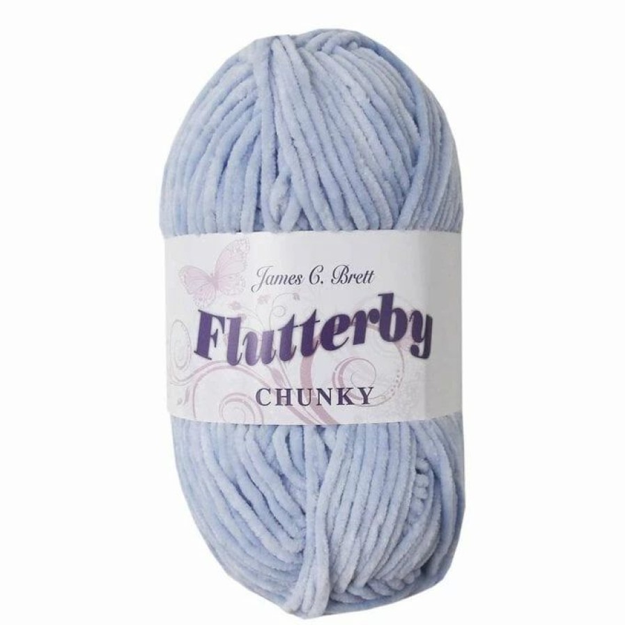 Chunky Yarn * | Best Deal James C Brett Blue Flutterby Chunky Yarn 100G