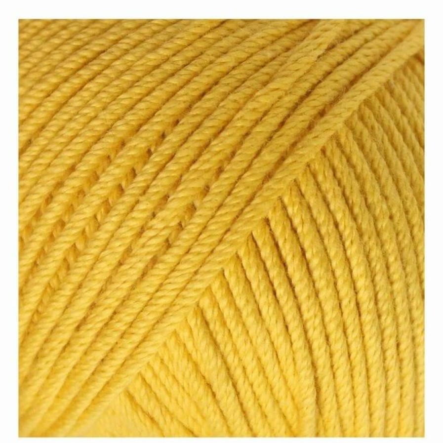 Cotton Yarn * | Coupon Dmc 99 Mustard Yellow Natura Medium Crochet Yarn 50G