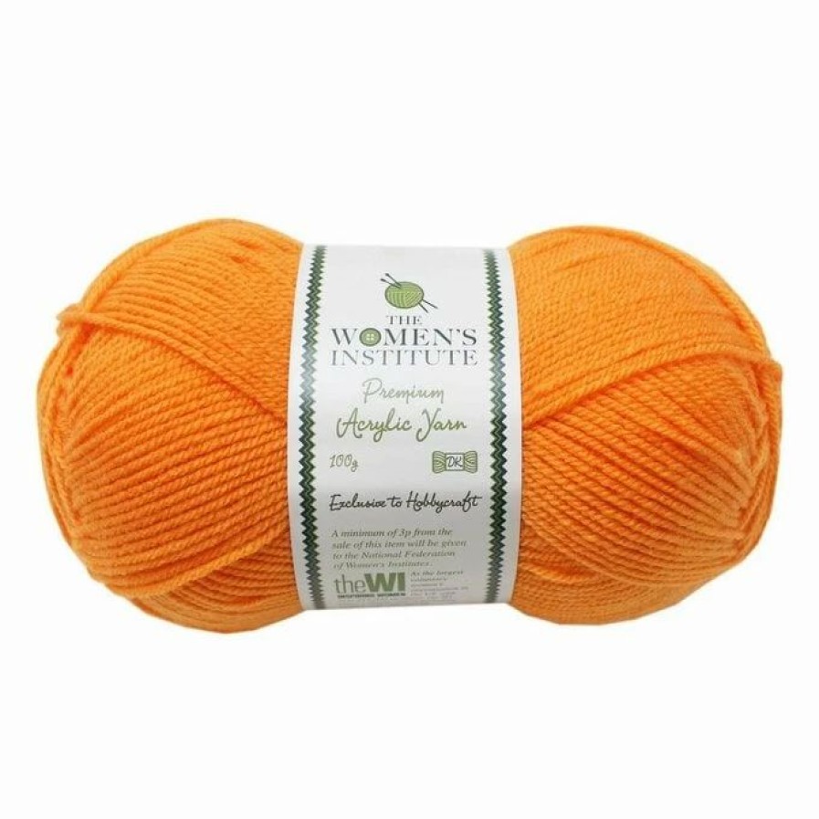 Acrylic Yarn * | Budget The Wi Women'S Institute Orange Premium Acrylic Yarn 100G